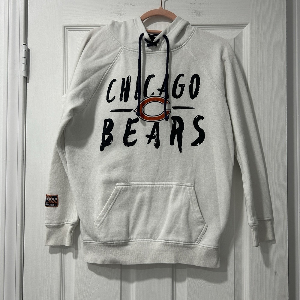 NFL Team Apparel Licensed Chicago Bears Women's Size Small Hooded Sweatshirt EUC
